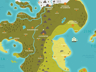 Dungeons and Dragons Map dragons dungeons fantasy lakes land map oceans world