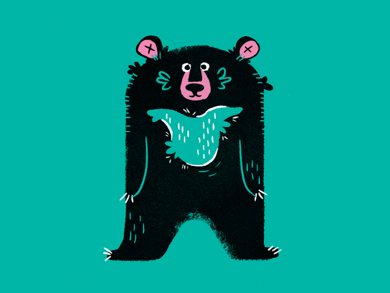 36 Days of Type: A - D 36daysoftype bear children childrens book chimp dodo endangered extinct illustration monkey rhino typography