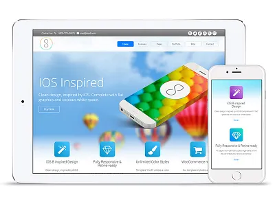 iOS inspired Theme ios retina temptale theme wordpress