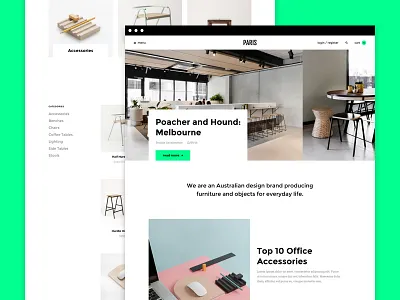Paris theme clean design ecommerce fresh theme ui ux web weebly