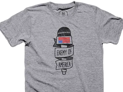Enemy of America TEE illustration political t shirt tee