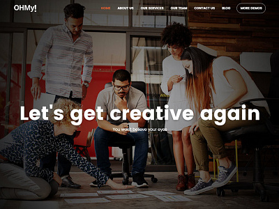 OHMy! Dark theme business envato little neko theme themeforest ui ux web design wordpress