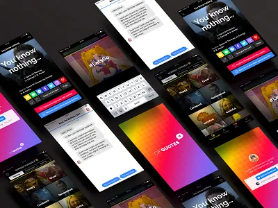 Gif Quotes App app bot chat colored emoji fun game messenger of quotes search thrones