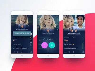 Kastr View Interactive Live broadcast chat interaction ios live live stream poll real time video vote