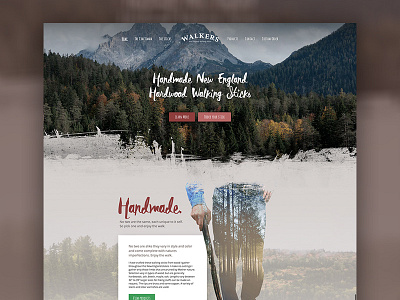 New England Walking Sticks craftsman custom design new england responsive sticks walking wandering webflow