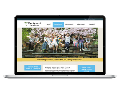 Montesorri Farm School Website academic elementary montessori school website