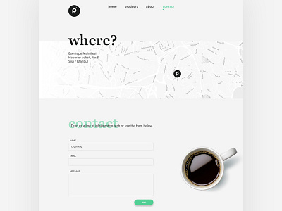 Contact company contact flat form map navigation ui ux web web design