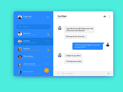 Chat blue challenge chat message module text ui