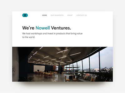Venture Capitalist Site clean hero image landing page minimal ui uiux ux web design