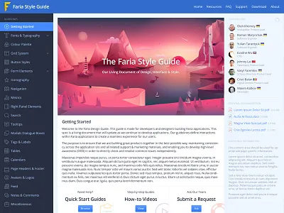 The Faria Style Guide bible faria icons illustration interface style guide