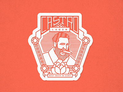 Dribbble Castro beer benevolent castro communism cuba dictator fidel castro illustration vector