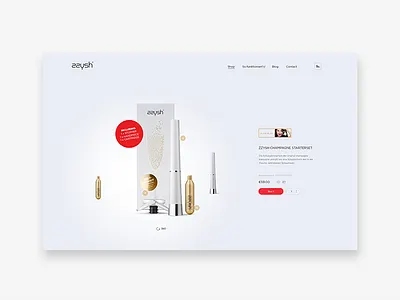 Zzysh Product champagne ecommerce gird minimal ui ux