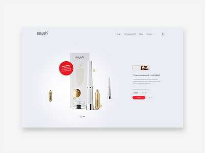 Zzysh Product champagne ecommerce gird minimal ui ux