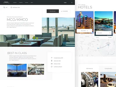 Flight Concierge Location Detail Page flights hotel layout ui web website