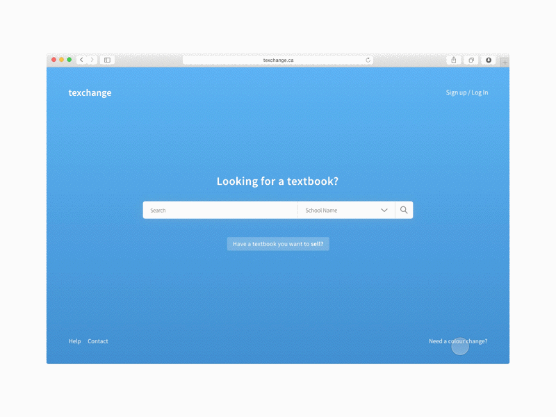 Texchange Colour Changes app gradient ui webapp