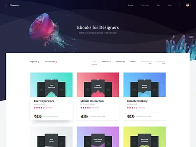 Nuemba eBooks (.sketch) ebook free freebie homepage landing page product shop sketch store ui ux