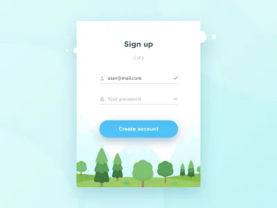 Sign Up form app clean design flat form illustration ios sign up ui ux vector web