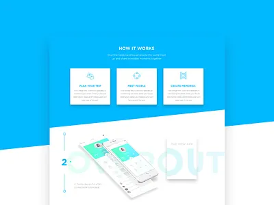 Overout landing page design flat gradient landing overout typography ui ux vector web webesign