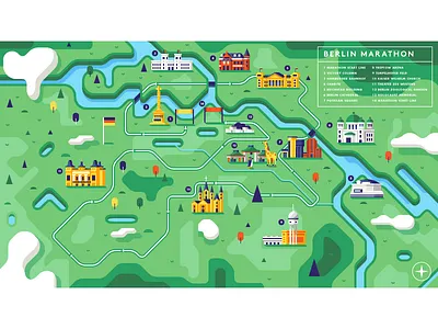 Outside Magazine: Berlin berlin cloud map marathon outside overhead river route running trees
