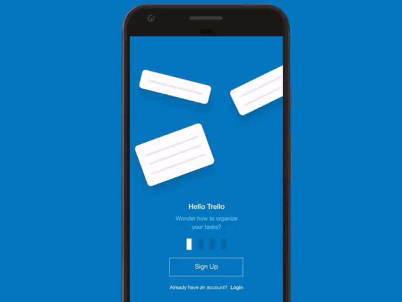 Trello Onboarding Re-design animation app colorful freebie interaction onboarding redesign trello ui ui animation ux