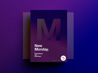 👁Made You Look👁 | 43 | New Monday. 2017 freelance gradient monday poster quote swiss type typography