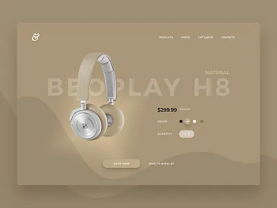 Beoplay H8 Headphones bang olufsen beoplay landing product page speaker ui ux web design