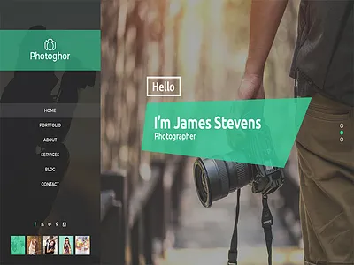 Photoghor – Creative Photographer PSD Template agency business clean corporate creative elegant gallery minimal one page personal blog photo projects