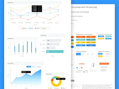 Sojern UI Style Guide advertising buttons charts graphs style guide ui