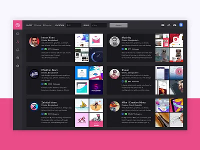 Dribbble Desktop App! app bd behance dark designer desktop dribbble field interface latest shot web