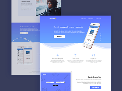 Responsive Landing Page baseline feature grid ios landing page marketing mobile product presentation product responsive showcase ui