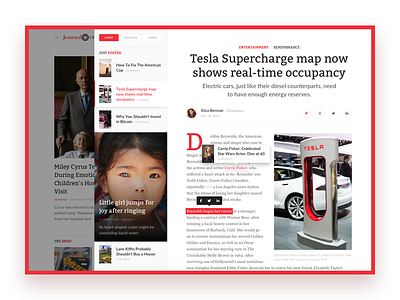 News 24 - Journal flatstudio glossy interface journal magazine main news project redesign