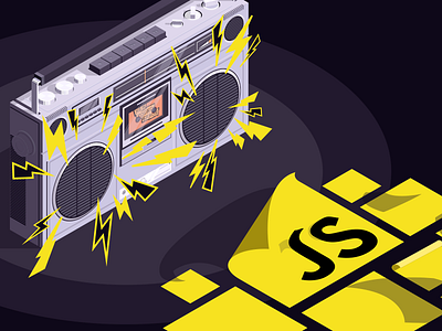 Boombox boombox isometric javascript