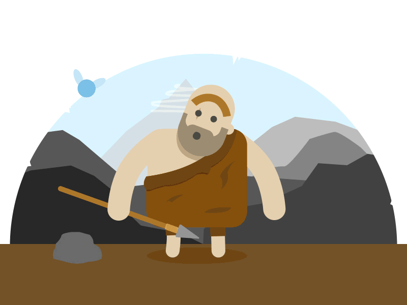 Forgetful Caveman by Grizzly on Dribbble