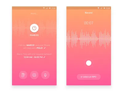 Find Your Phone android app find phone icon minimal search settings user interface