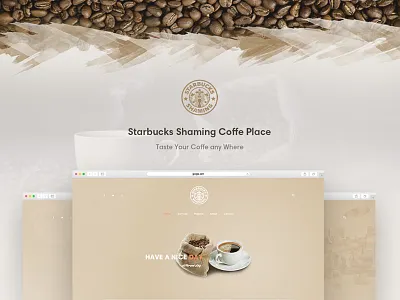 Starbucks - Coffeeshop Template about contact featured footer header home menu search services social ui ux