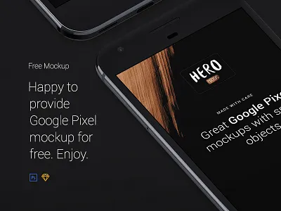 Free Google Pixel Mockup android black free freebie google mockup mockups perspective pixel presentation