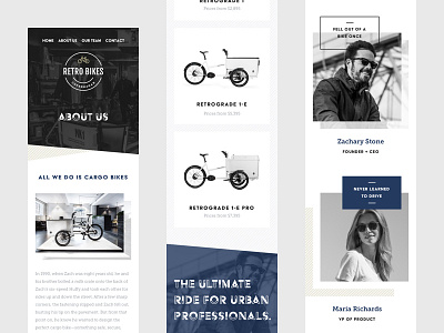 Mobile screens bike bold design mobile modern simple theme ui ux web