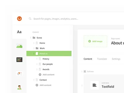 Umbraco Dashboard backend backoffice cms dashboard redesign umbraco
