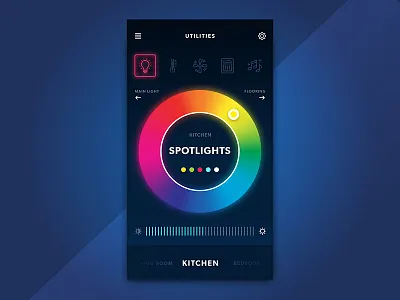 Smart Home App UI #3 app control design energy ios mobile smart smart home temperature ui ux
