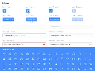 Button Styles, Form Elements & Iconography buttons etc form elements iconography icons interface styles ui ux