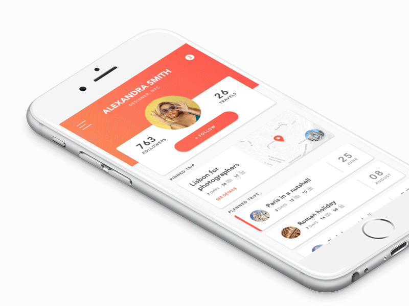 Travello App app app design mobile app travel trip webdesign