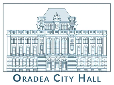 Oradea City Hall building city hall design graphic illustration oradea