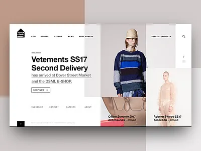 DSML - REDESIGN adobe xd fashion homepage landing page photoshop site sketch app ui user interface ux web design