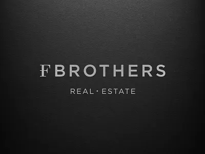 F Brothers Logo apartments black and white buildings elegant luxury minimal real estate sans serif suits trust
