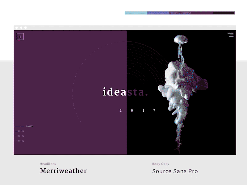 Ideasta 2017 animation design drill festival flat idea motion purple summit ui web wiki