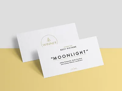 The Oscars Winners Card | Redesign Proposal 2017 fail futura gold graphic design redesign the oscars typography