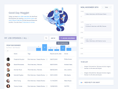 Hireorbit Dashboard-Home chart conversion dashboard data graph metrics phone segmentation ui web design
