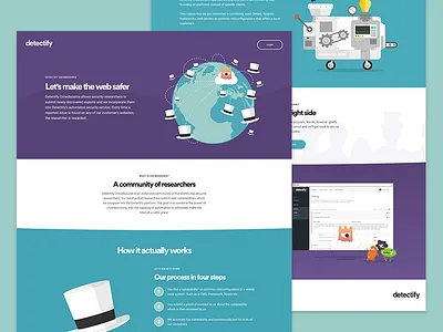 Detectify Crowdsource detectify illustrations website