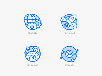 Outlined technology icons flat design graphic design icon design illustration illustrator light technology