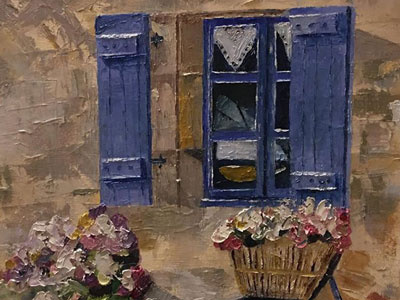Happiness hobby oil painting